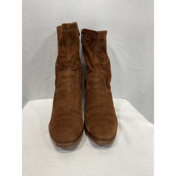 Aquatalia 'Janella' Brown Leather Weatherproof Bootie Size 9 - Picture 4 of 5